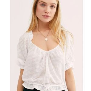 Free People Dorothy Blouse in Ivory NWT XS